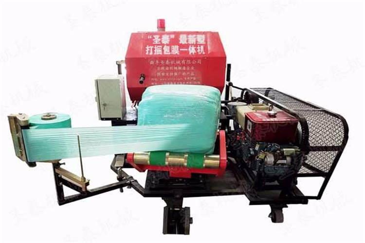 打捆包膜一體機是由打捆、包膜（mó）兩部分組成，在開始使用一體機作業（yè）時，應（yīng）先把麻繩放在打捆機上，將麻繩穿好放到夾（jiá）線管內，然後把送膜卷按照說（shuō）明書要求的（de）方向